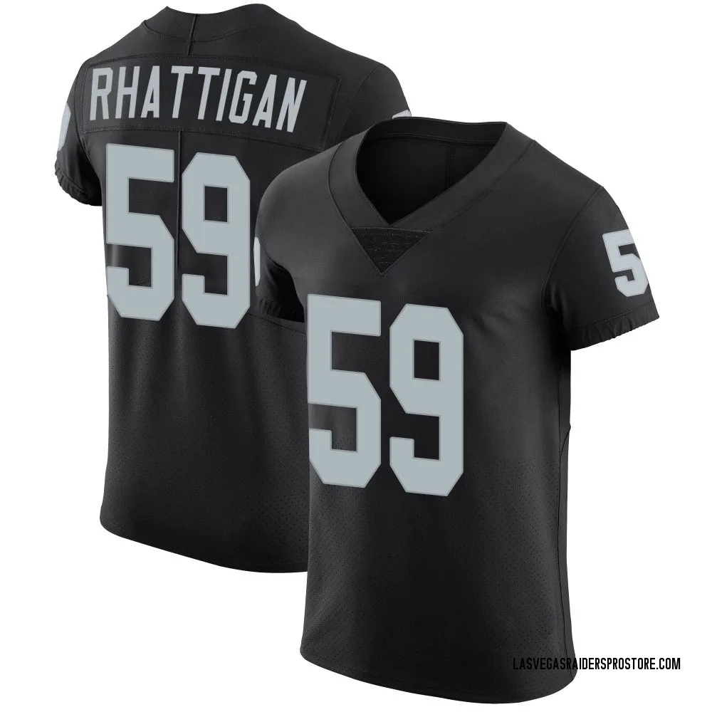 Adult Elite Jon Rhattigan Las Vegas Raiders Black Team Color Vapor Untouchable Jersey