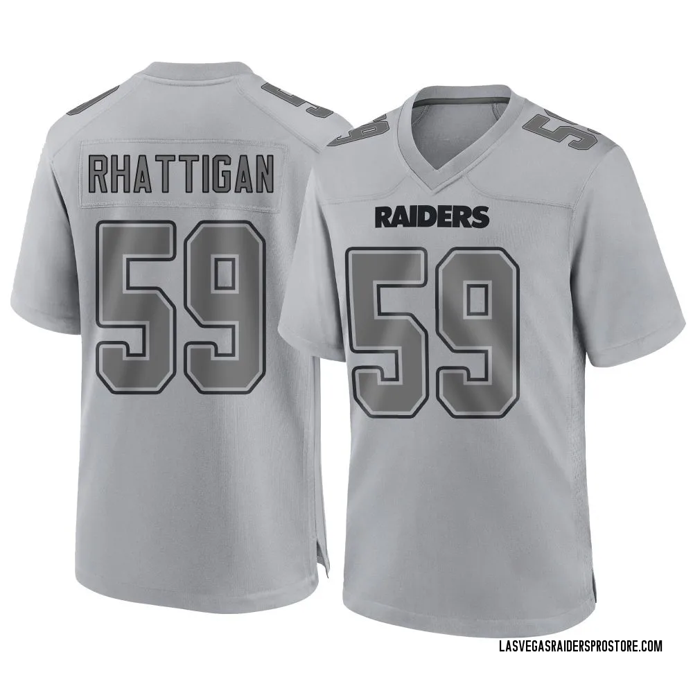 Adult Game Jon Rhattigan Las Vegas Raiders Gray Atmosphere Fashion Jersey