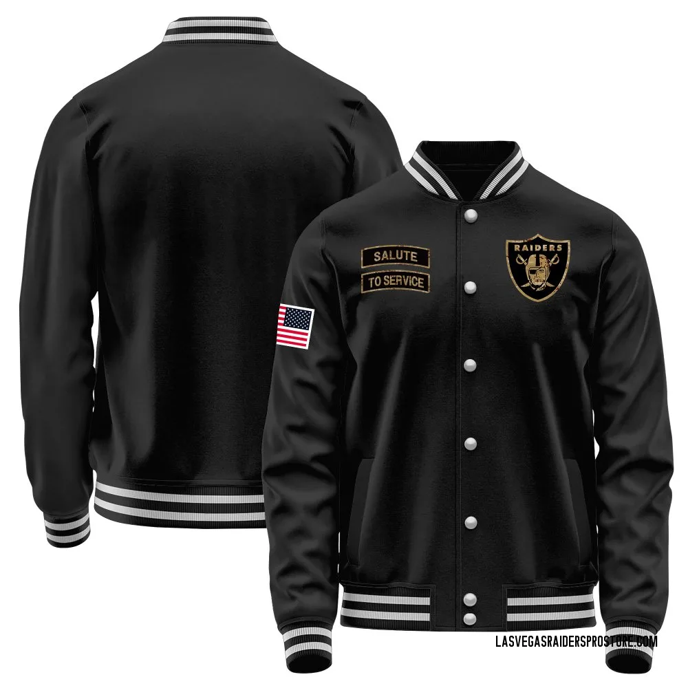 Adult Las Vegas Raiders Black Salute to Service Sideline Performance Jacket
