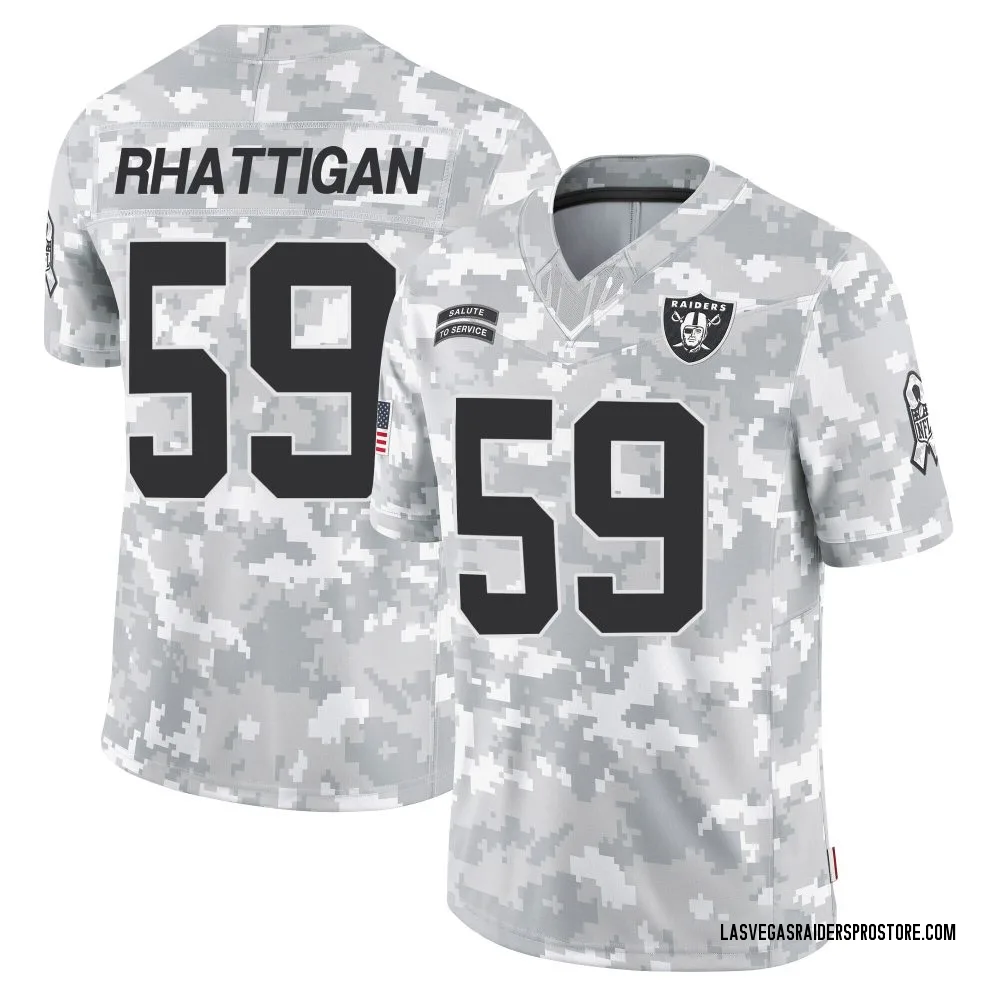 Adult Limited Jon Rhattigan Las Vegas Raiders Arctic Camo 2024 Salute to Service Jersey
