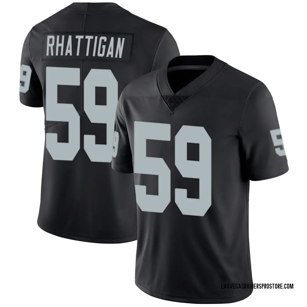 Adult Limited Jon Rhattigan Las Vegas Raiders Black Team Color Vapor Untouchable Jersey