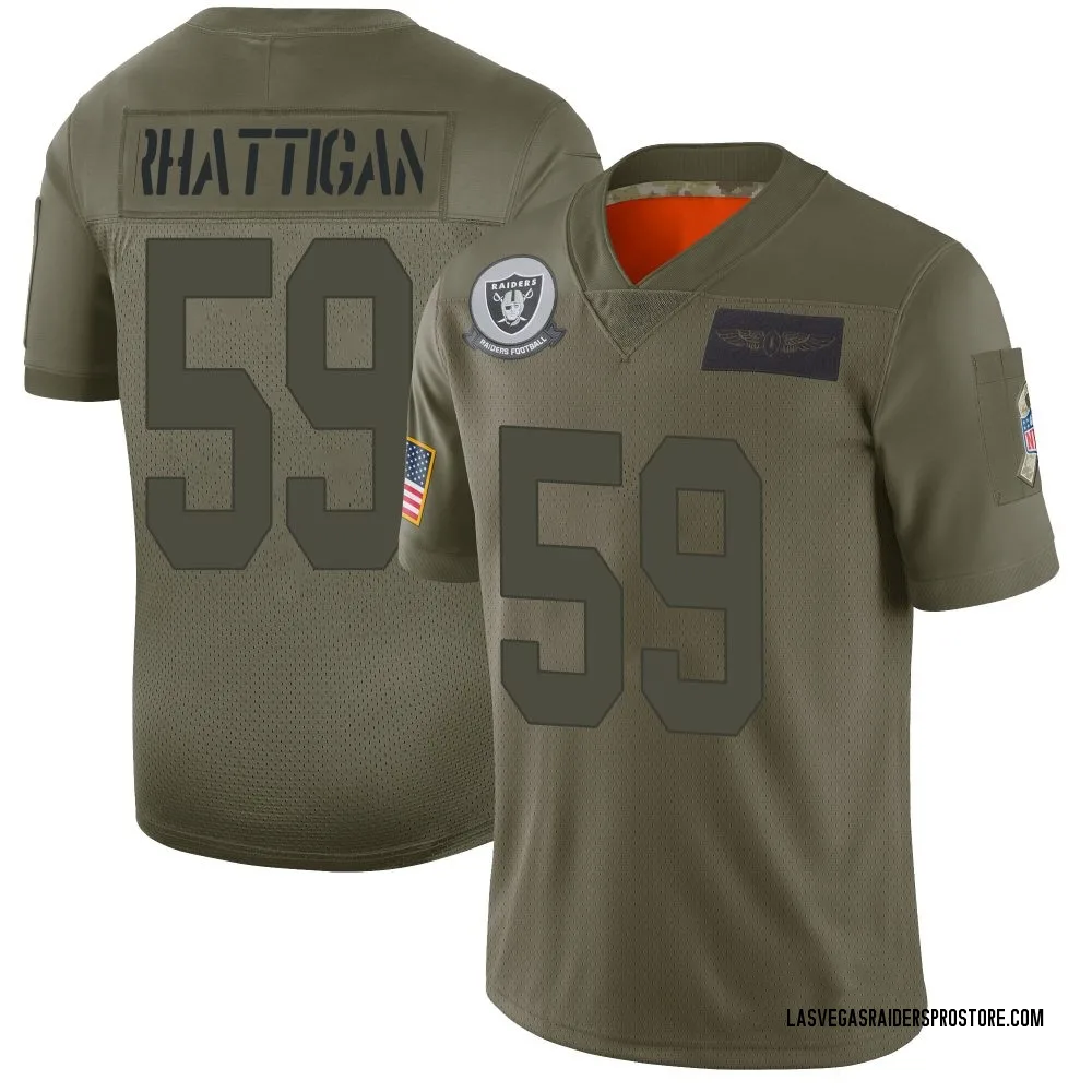 Adult Limited Jon Rhattigan Las Vegas Raiders Camo 2019 Salute to Service Jersey