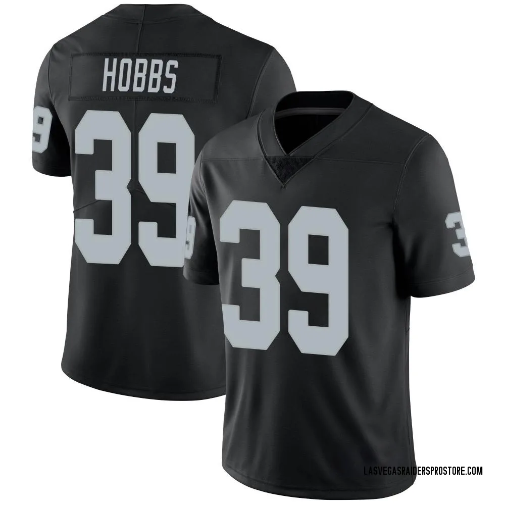 Adult Limited Nate Hobbs Las Vegas Raiders Black Team Color Vapor Untouchable Jersey