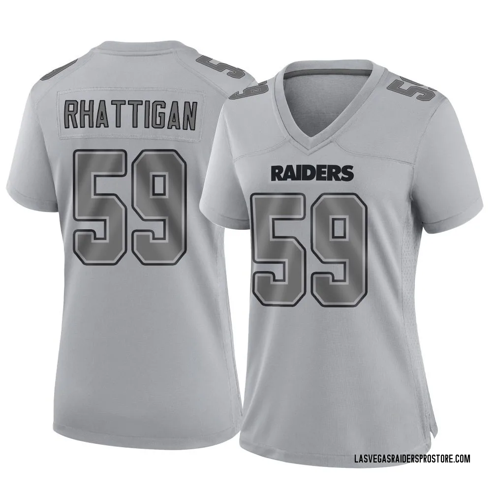 Women's Game Jon Rhattigan Las Vegas Raiders Gray Atmosphere Fashion Jersey