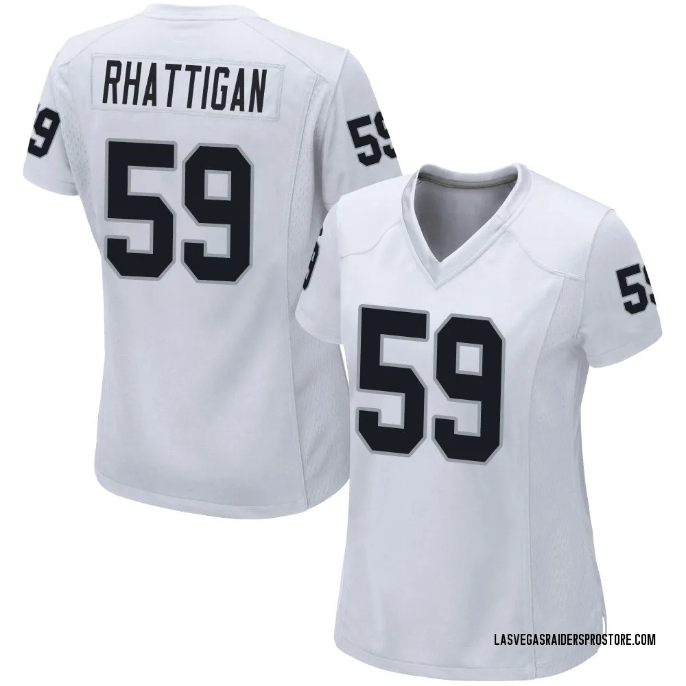 Women's Game Jon Rhattigan Las Vegas Raiders White Jersey