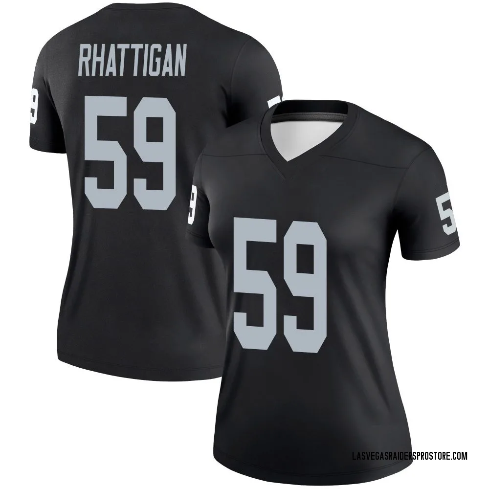 Women's Legend Jon Rhattigan Las Vegas Raiders Black Jersey