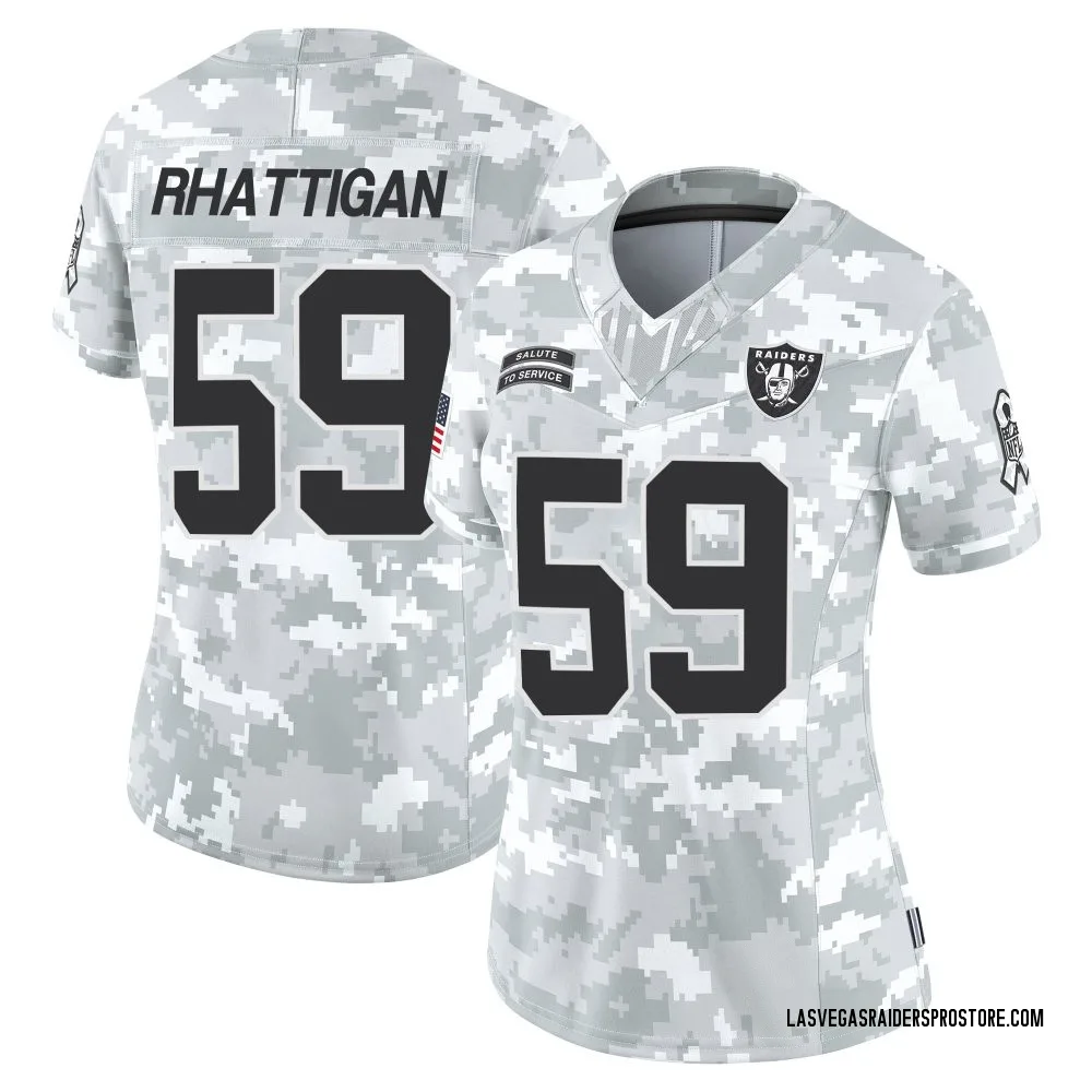 Women's Limited Jon Rhattigan Las Vegas Raiders Arctic Camo 2024 Salute to Service Jersey