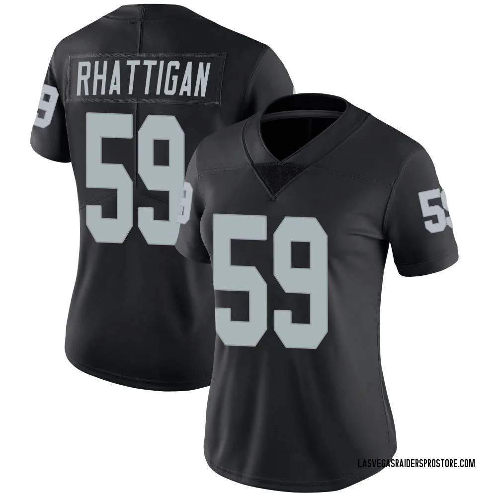 Women's Limited Jon Rhattigan Las Vegas Raiders Black Team Color Vapor Untouchable Jersey