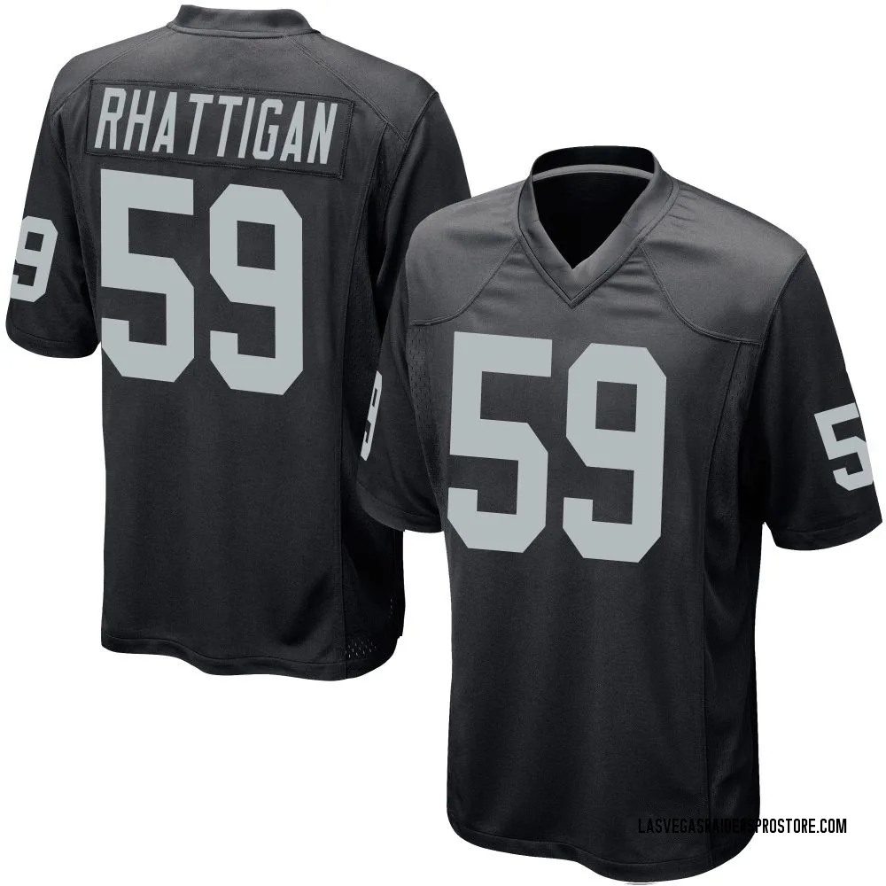 Youth Game Jon Rhattigan Las Vegas Raiders Black Team Color Jersey
