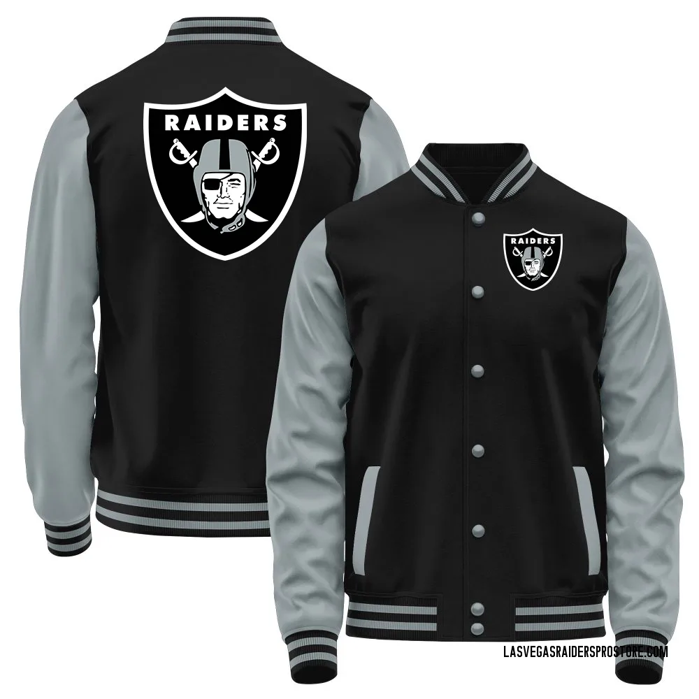 Youth Las Vegas Raiders Black/Gray Full-Snap Jacket