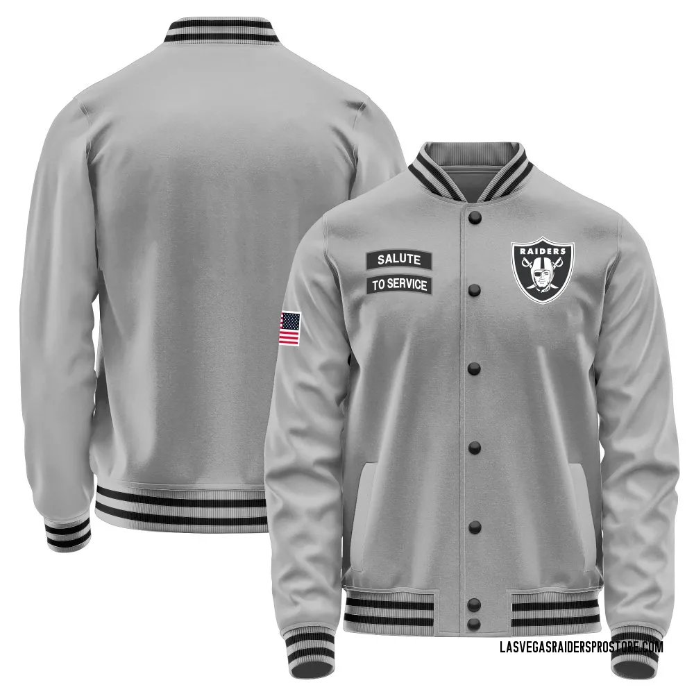 Youth Las Vegas Raiders Gray Salute to Service Performance Jacket