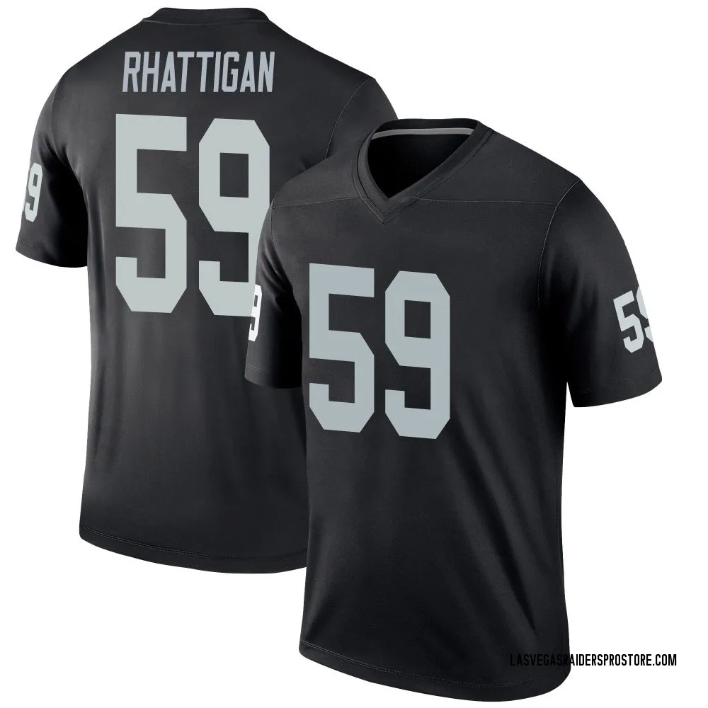 Youth Legend Jon Rhattigan Las Vegas Raiders Black Jersey