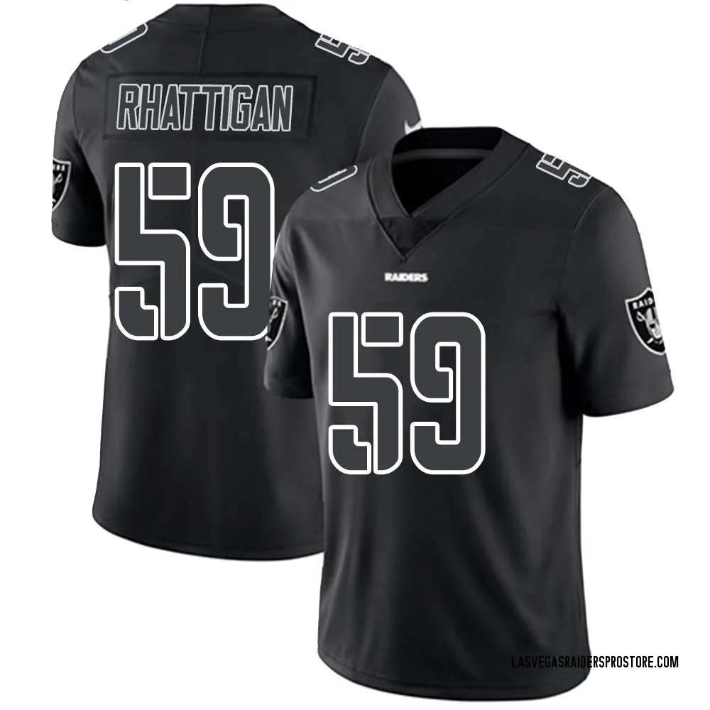 Youth Limited Jon Rhattigan Las Vegas Raiders Black Impact Jersey