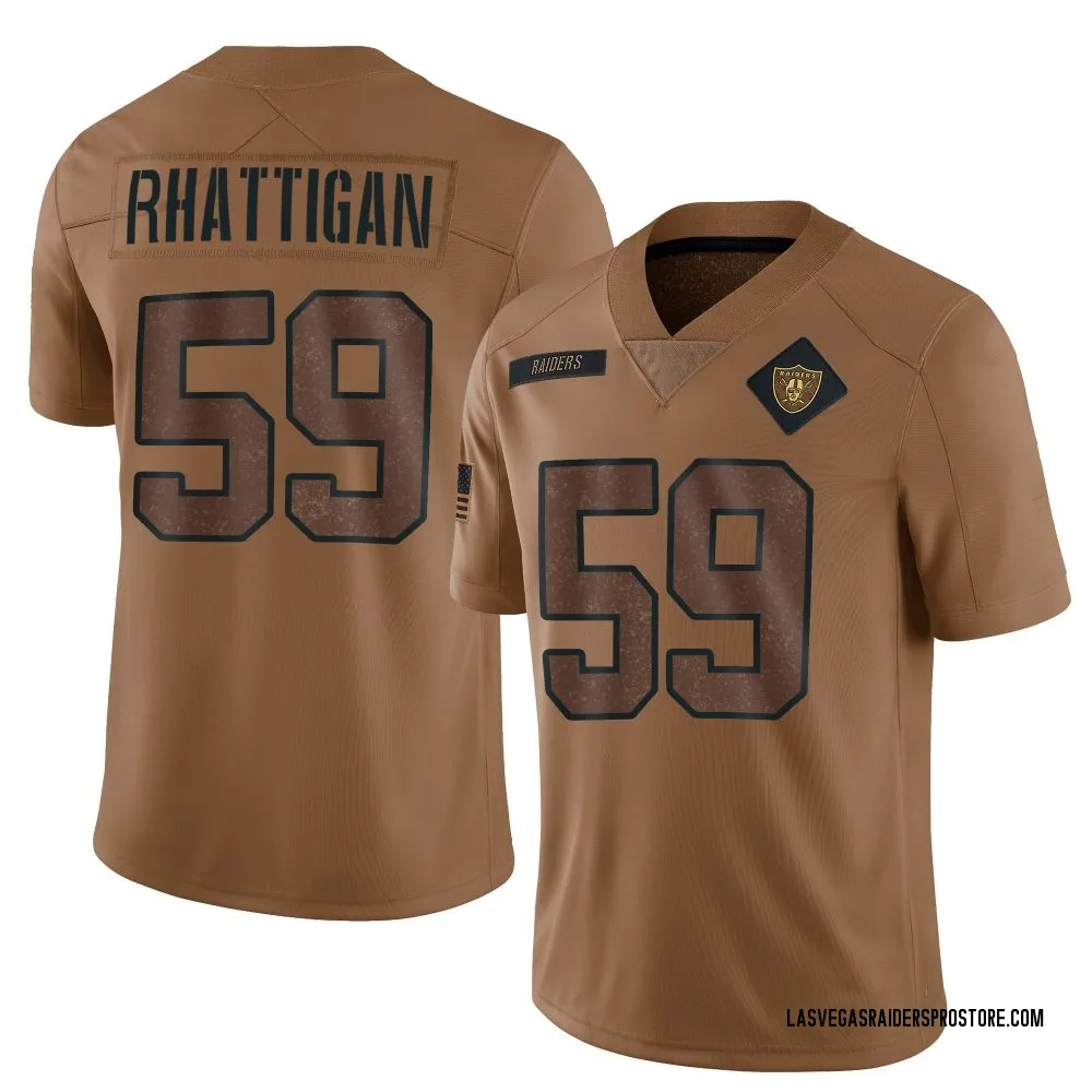 Youth Limited Jon Rhattigan Las Vegas Raiders Brown 2023 Salute To Service Jersey