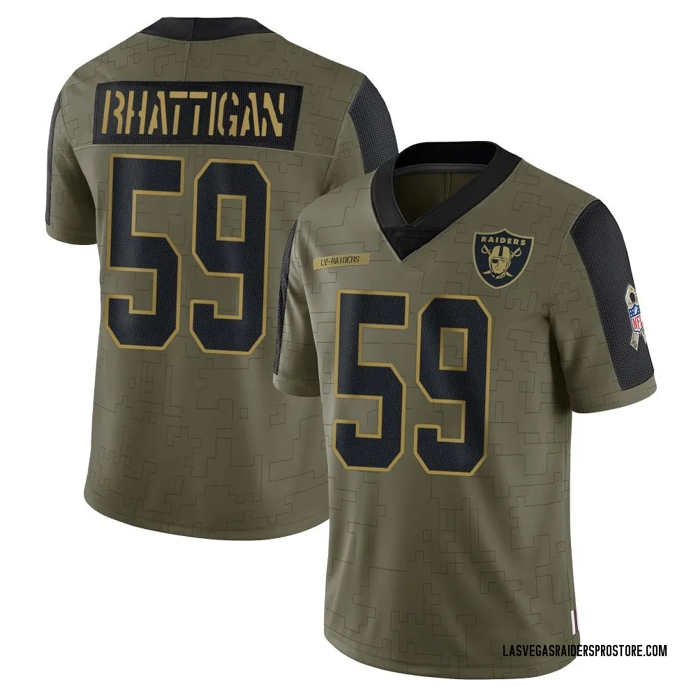 Youth Limited Jon Rhattigan Las Vegas Raiders Olive 2021 Salute To Service Jersey