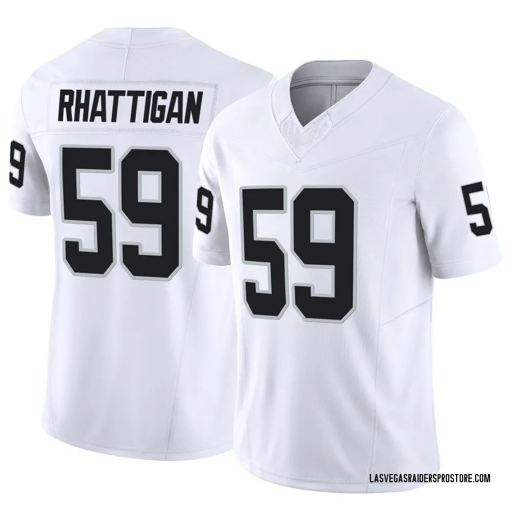 Youth Limited Jon Rhattigan Las Vegas Raiders White Vapor F.U.S.E. Jersey